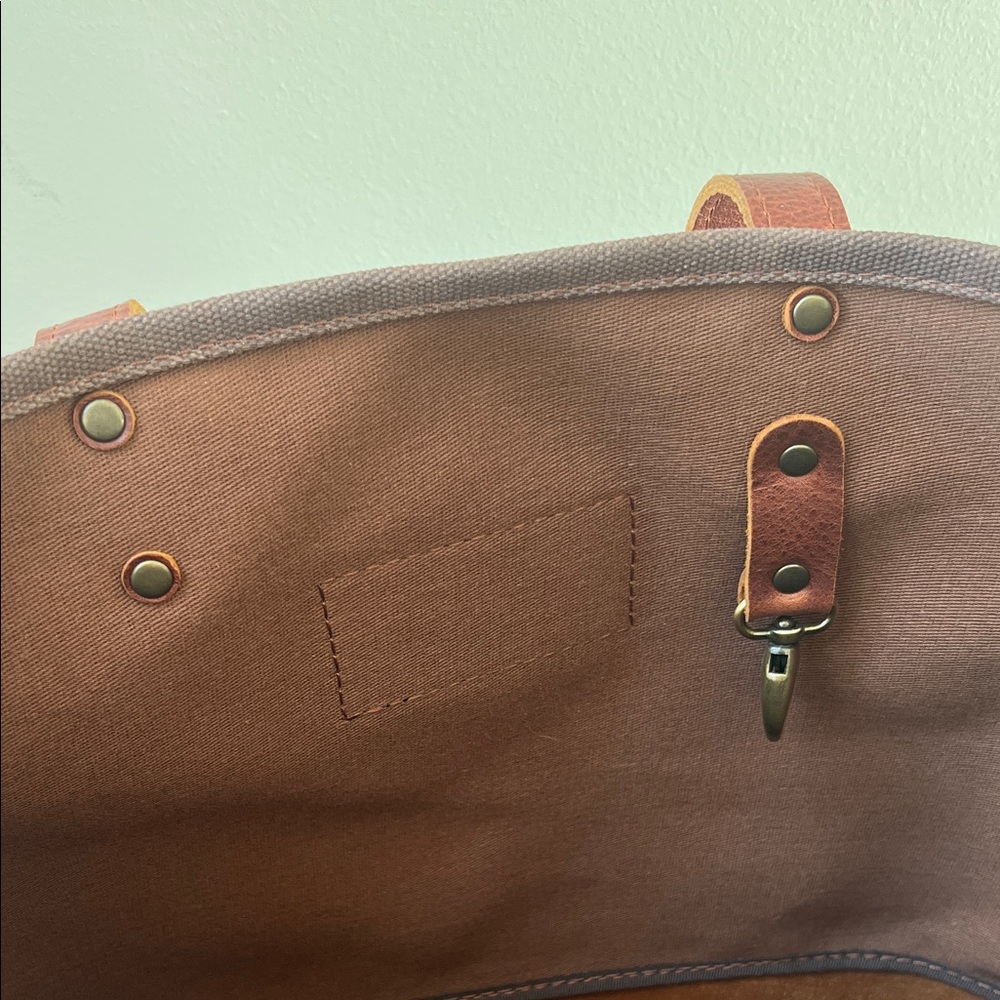 Portland Leather Good Big Big Tote Waxed Canvas Nutmeg - Picture 5 of 16